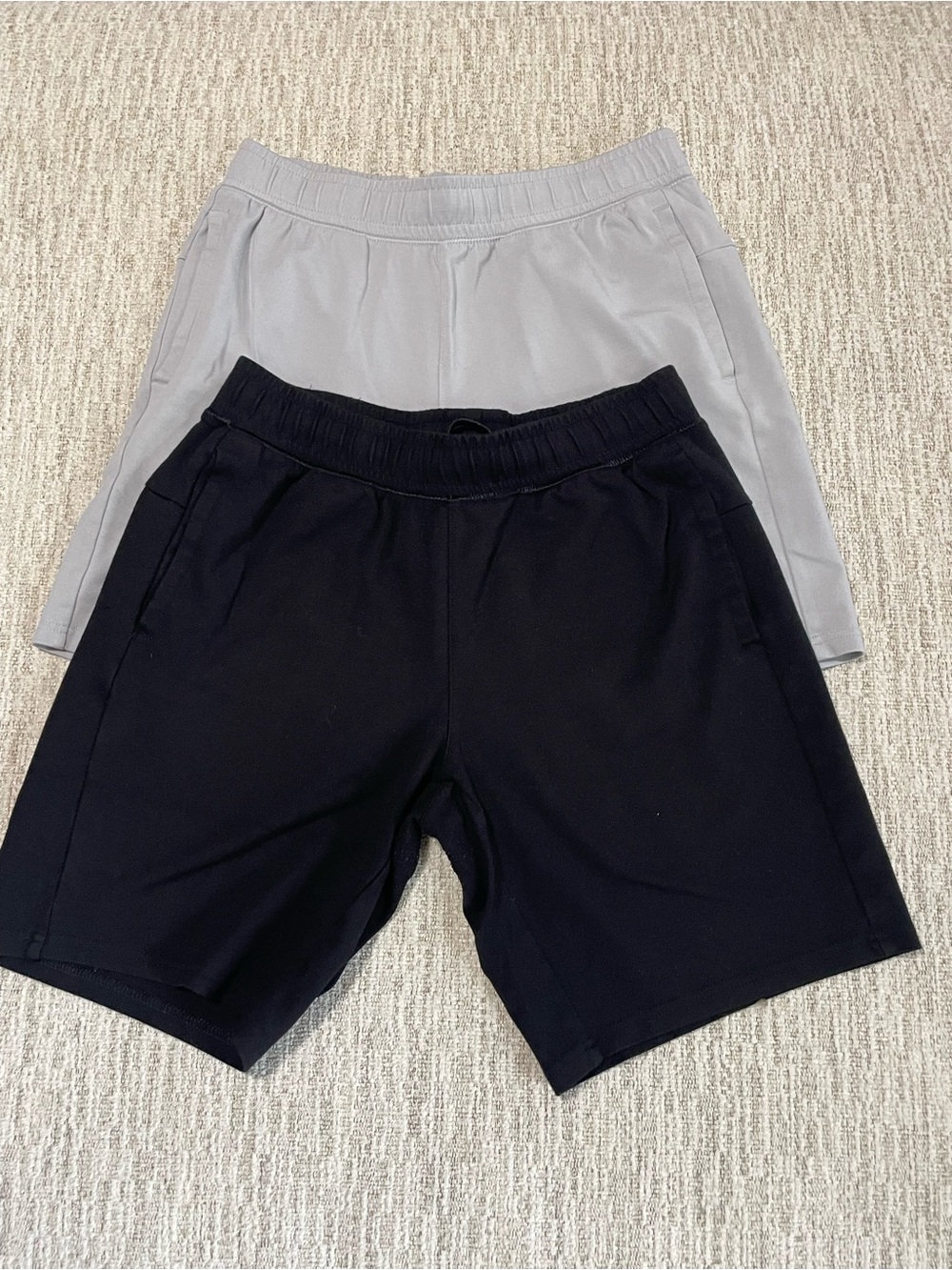 Men’s Member's Mark Shorts Bundle 2-Pack Gray Black Size S Stretch Casual